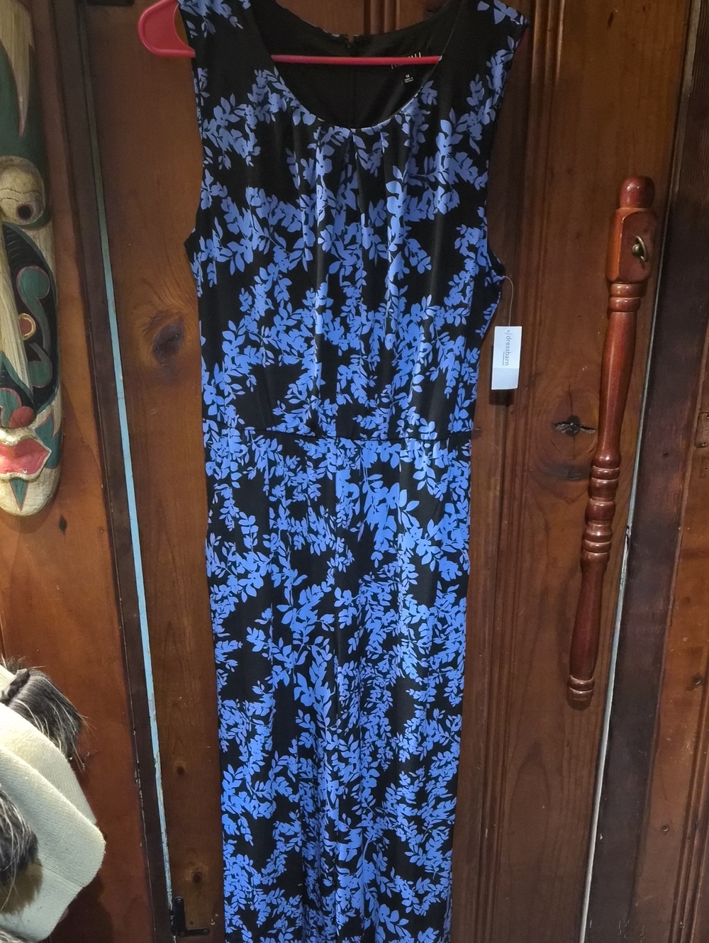 Black & Blue Floral Sleeveless  Jumper.